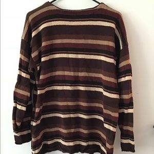 Brown striped sweater